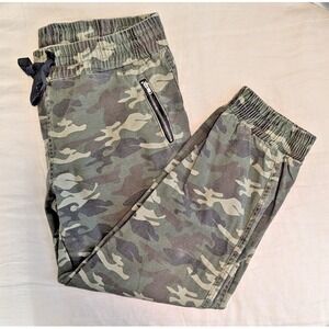Kiss & Cry Canvas Camo Joggers Women XL Athleisure Hunting Camping Outdoor EUC